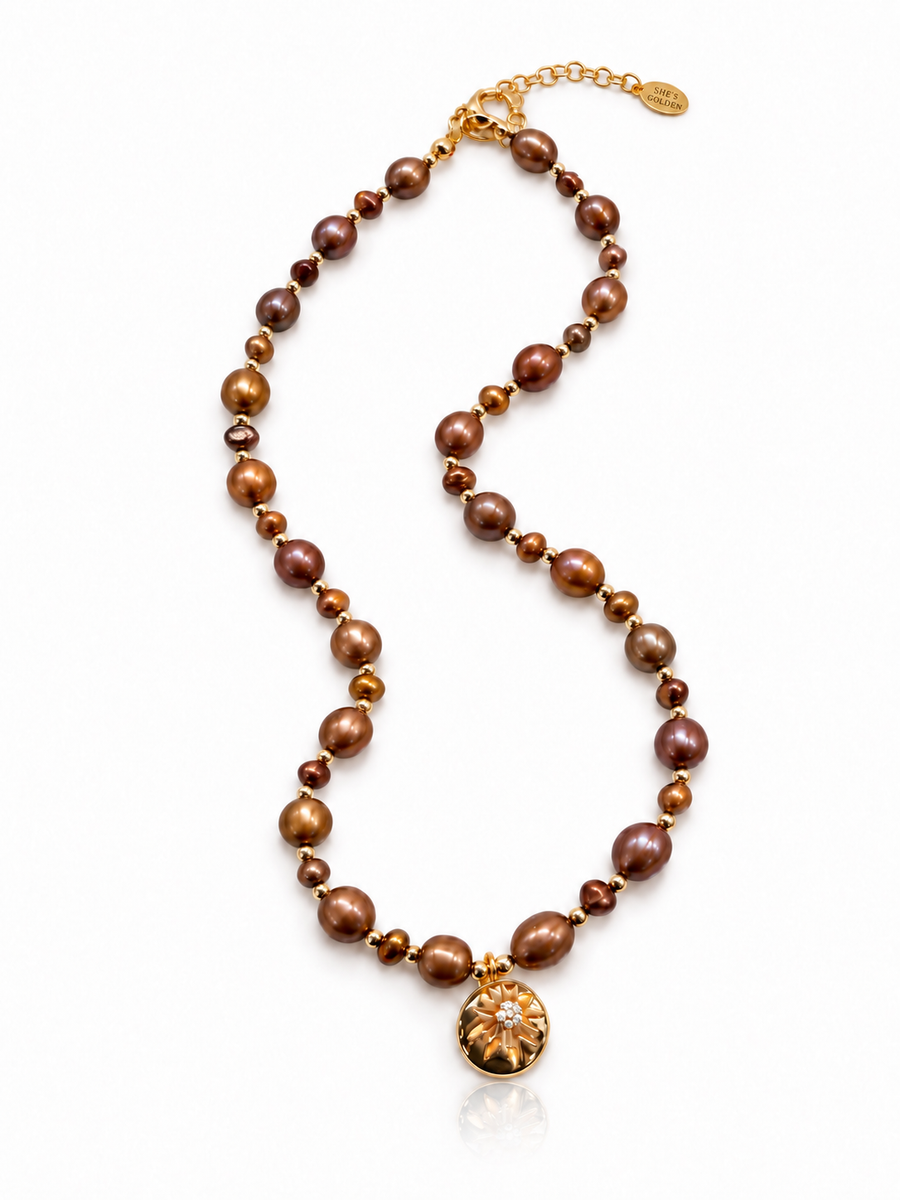 Autumn Bloom Pearl Necklace