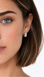 Nova Oval Bezel Huggie