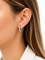 Silver Luster Hoops