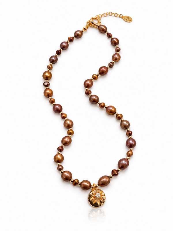 Autumn Bloom Pearl Necklace