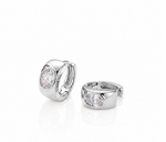 Nova Oval Bezel Huggie