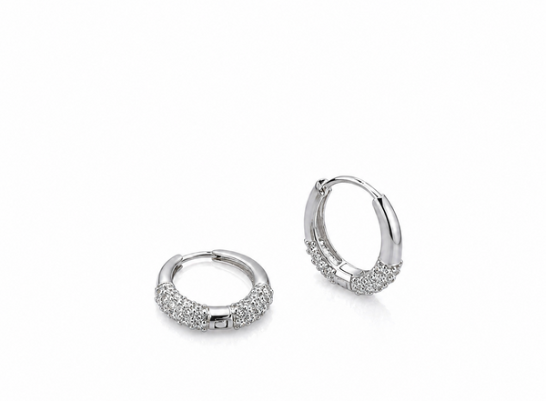 Silver Luster Hoops